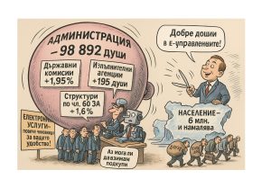 Държавната администрация бързо расте на фона на намаляващо население